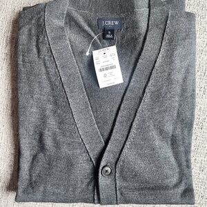 J. CREW MENS WASHABLE MERINO WOOL BLEND CARDIGAN